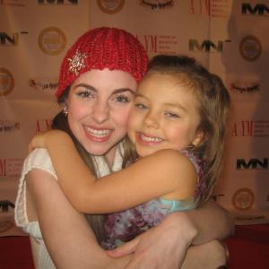 Caitlin with Brittany Curran at MMPA Holiday Extravaganza 121808
