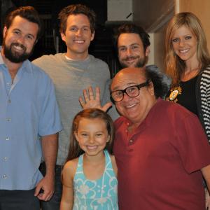 Caitlin Carmichael with cast of Its Always Sunny in Philadelphia June 2011