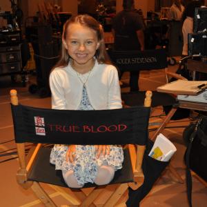 Caitlin Carmichael on set of True Blood May 2011