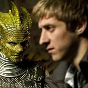 Still of Neve McIntosh and Arthur Darvill in Doctor Who 2005