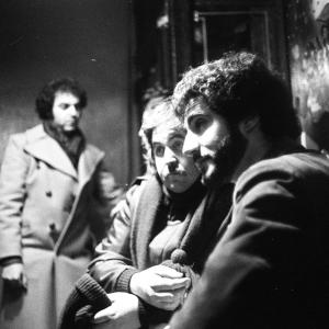 Left to Right Actors Bill Murray, William Reilly and director Jeffrey Wisotsky during a pensive moment on the set of THE FORTUNE TELLER.