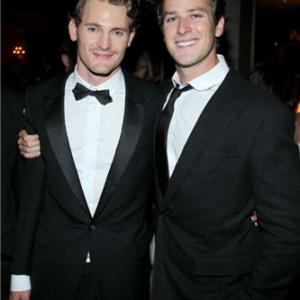 Josh Pence and Armie Hammer at The Social Network Premiere