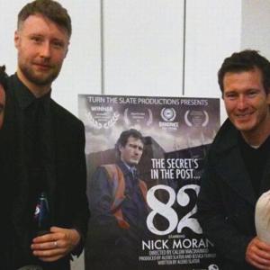 Alexei Slater with Calum Macdiarmid Nick Moran and Jessica Turner at the 82 BAFTA screening 2012