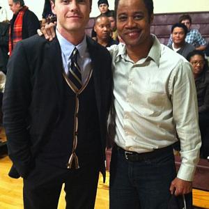 Cuba Gooding Jr and Blake Cooper Griffin filming Life of a King