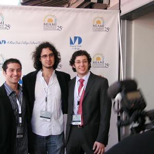 From left Sam Rega Jorge ValdesIga and Joshua Miller at 2008 Miami International Film Festival premiere of Miami Noir The Arthur E Teele Story