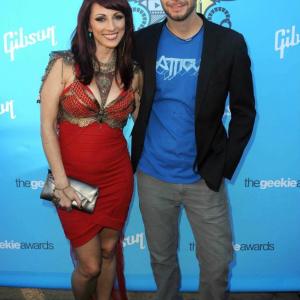 HOLLYWOOD, CA - AUGUST 17: Founder Kristen Nedopak and husband Dane Storrusten arrive for The Geekie Awards 2014 held at Avalon on August 17, 2014 in Hollywood, California.