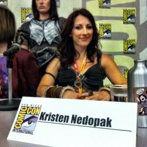 SAN DIEGO CA  JULY 12 Kristen Nedopak speaks on the Most Dangerous Women at ComicCon panel on July 12 2012 in San Diego California