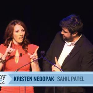 Kristen Nedopak nominee presents the award for Best Online Channel at the IAWTV Awards at CES on January 11 2012