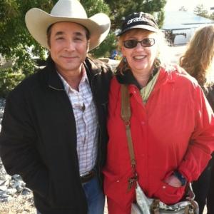 With Clint Black on the set of Flicka Country Pride