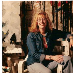 In Gregory Lomayesva's Santa Fe art studio...you can see some of his talented paintings!