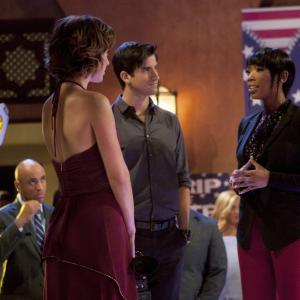 Still of Brandy Norwood, Jessica Stroup and Ryan Rottman in 90210 (2008)