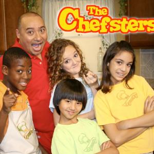 Anne Marie on the right playing the role of health nut Chefona Kitchens as a series regular in 13 episodes of The Chefsters a childrens television comedy cooking sitcom promoting healthy eathing
