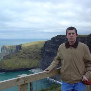 Erik at the Cliffs of Moher in 2008