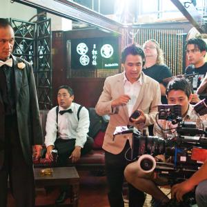 Director Jeffrey Gee Chin working with DP Ryo Miyamoto and actor Ikuma Ando on set of LIL TOKYO REPORTER