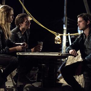 Still of Eliza Taylor Richard Harmon and Thomas McDonell in The 100 2014