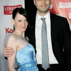 Galacticast and A Comicbook Orange creators Casey McKinnon and Rudy Jahchan on the red carpet of the 2009 Streamy Awards.