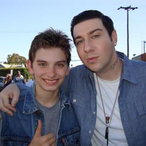 Andy Scott Harris and Zacky Vengeance lead guitarist of the heavy metal band Avenged Sevenfold Andy played a younger version of Zachy in his music video So Far Away