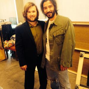 With actor Haley Joel Osment on the set of Funny Or Die