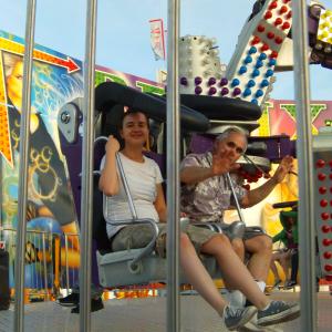 Morgan Graham and Aly Graham ready to twist and spin at the Pima County Fair April 22 2011