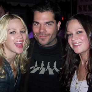 Mick with Catherine and Allison Pierce of The Pierces