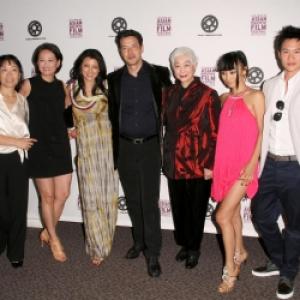Curtis Lum with the cast of Dim Sum Funeral