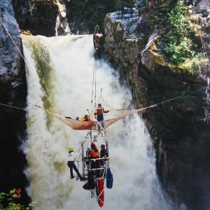Extreme Ops Kayak over waterfall stunt