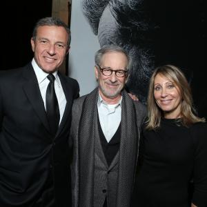 Steven Spielberg Robert A Iger and Stacey Snider at event of Linkolnas 2012