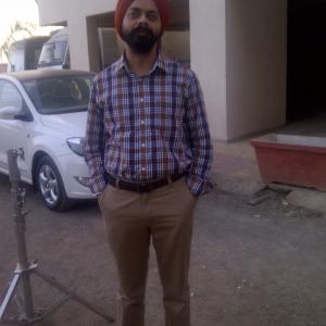 Actor Inderpal Singh on a set