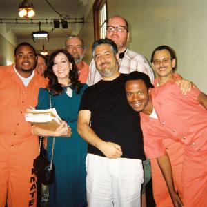Audrey Lynn with Directors Glenn Ficarra and John Requa plus inmates onset of I Love You Philip Morris