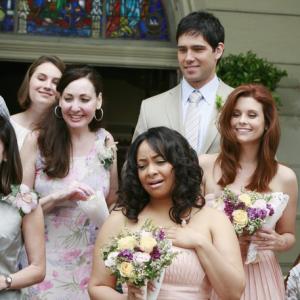 (l-r) Audrey Lynn, Raven Symone, David Clayton Rogers, Joanna Garcia in Revenge Of The Bridesmaids