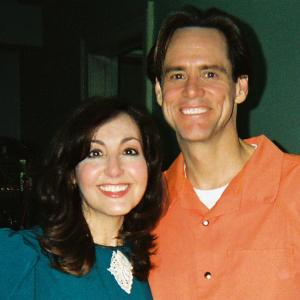 Audrey Lynn and Jim Carrey on set of I Love You Phillip Morris
