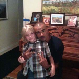 Paul with Shemar Moore on Criminal Minds Set.