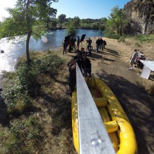 River Rafting day on the set of Eyewitness