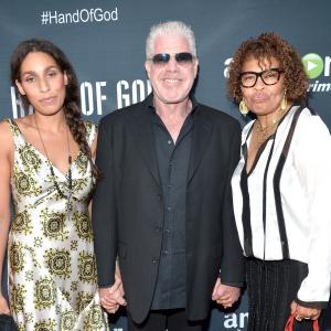 Ron Perlman and Blake Perlman at event of Hand of God 2014