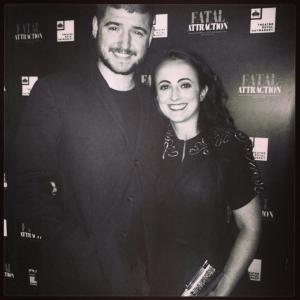 Siobhan Daly with actor James Alexandrou press night party for Fatal Attraction Theatre Royal Haymarket