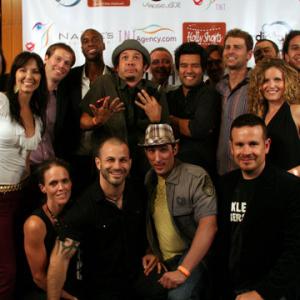 Hanging with a great group of filmmakers at the Hollyshorts Film Festival Red Carpet.