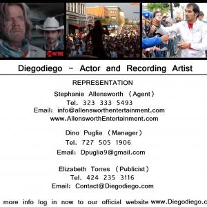 Diegodiego - Without a doubt the world's biggest, most famous, music, film & TV superstar phenomenon ever. Official site, songs & videos rank No.1 by popular demand.