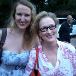 Jenna Rae Montgomery and Meryl Streep at the Hampton International Film Festival