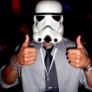 Matthew Castaño gives Star Wars: Revenge of the Sith two thumbs up at the Benefit Screening in San Francisco,CA.