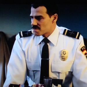 Gio March as Spanish Policeman. Production still from the Film 