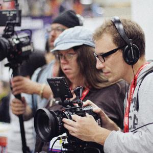 Tobias Deml as cameraman on the documentary feature Bikeman Begins shot with the RED EPIC Comic Con 2011
