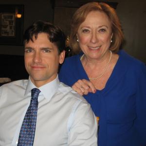 With Jackson Hurst on the set of DROP DEAD DIVA