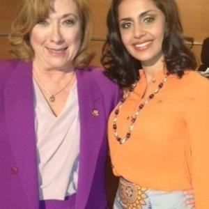 Sharon Garrison and Nishi Munshi in episode 405 of DROP DEAD DIVA Happily Ever After