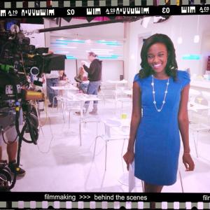 On set for FOX, 