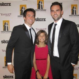 Ben Foster, Olivia Draguicevich, and Mark Dennis at the 2011 Hollywood Awards Gala at the Beverly Hilton in Los Angeles.