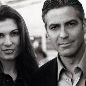 Still of George Clooney and Lanette Fugit On Set