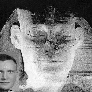 LE Leon Earl Cooper , Sphinx 2,500 BC to today - Pillar at the border of Egypt.