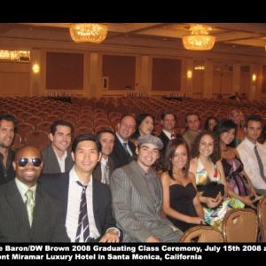 Conor Gomez (back row 3rd from the right) on graduation day with his classmates. Conor graduated from the two year Meisner program at the Baron/Brown Studios in Santa Monica, CA.