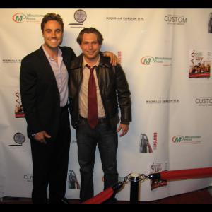 Actors Conor Gomez and Dustin Harnish on the Red Carpet at the British Film Festival Los Angeles in 2009.