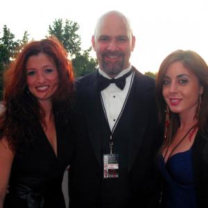 Brooke DeRosa(composer), Steven Karageanes (writer/director/lead actor), and Alara Cerikci(lead actress) at the Action on Film Awards Dinner 2010 for the film, 'Pink Slip'. Karageanes won the festival award for Best Actor-Short Film.